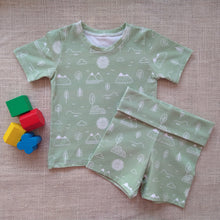 Load image into Gallery viewer, Green Mountain Short Sleeve Top & Shorts Set